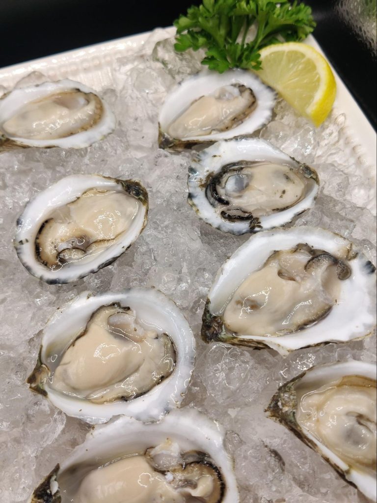 oysters on the half shell