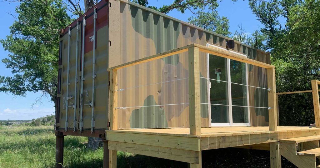 shipping container hunting cabin